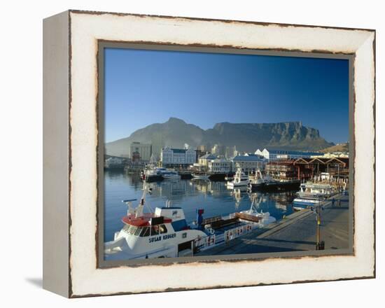 The V & A Waterfront and Table Mountain Cape Town, Cape Province, South Africa-Fraser Hall-Framed Premier Image Canvas