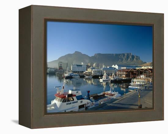 The V & A Waterfront and Table Mountain Cape Town, Cape Province, South Africa-Fraser Hall-Framed Premier Image Canvas