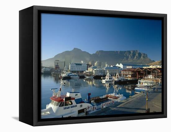 The V & A Waterfront and Table Mountain Cape Town, Cape Province, South Africa-Fraser Hall-Framed Premier Image Canvas