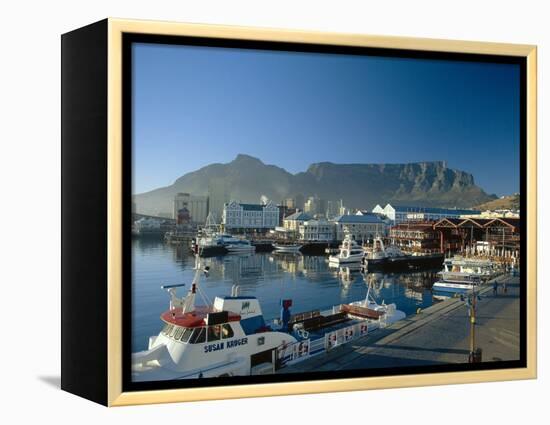 The V & A Waterfront and Table Mountain Cape Town, Cape Province, South Africa-Fraser Hall-Framed Premier Image Canvas