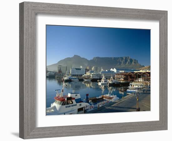 The V & A Waterfront and Table Mountain Cape Town, Cape Province, South Africa-Fraser Hall-Framed Photographic Print