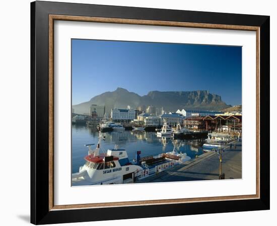 The V & A Waterfront and Table Mountain Cape Town, Cape Province, South Africa-Fraser Hall-Framed Photographic Print