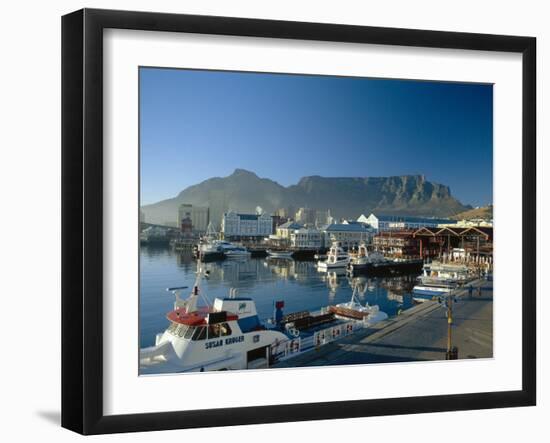 The V & A Waterfront and Table Mountain Cape Town, Cape Province, South Africa-Fraser Hall-Framed Photographic Print