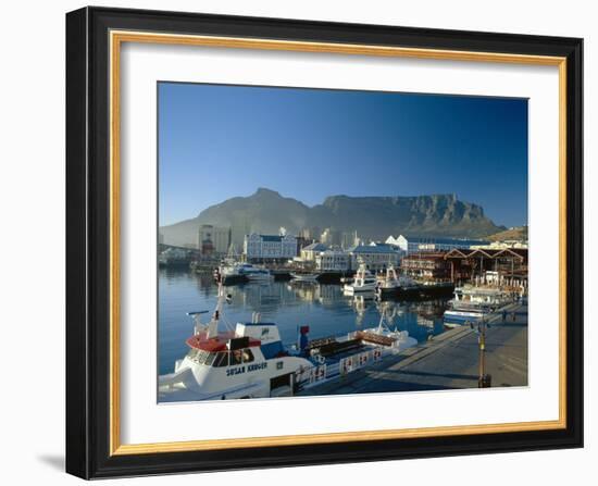 The V & A Waterfront and Table Mountain Cape Town, Cape Province, South Africa-Fraser Hall-Framed Photographic Print