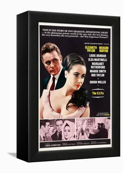 The V.I.P.S, from Left, Richard Burton, Elizabeth Taylor, 1963-null-Framed Stretched Canvas