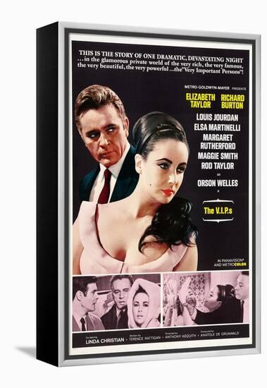 The V.I.P.S, from Left, Richard Burton, Elizabeth Taylor, 1963-null-Framed Stretched Canvas