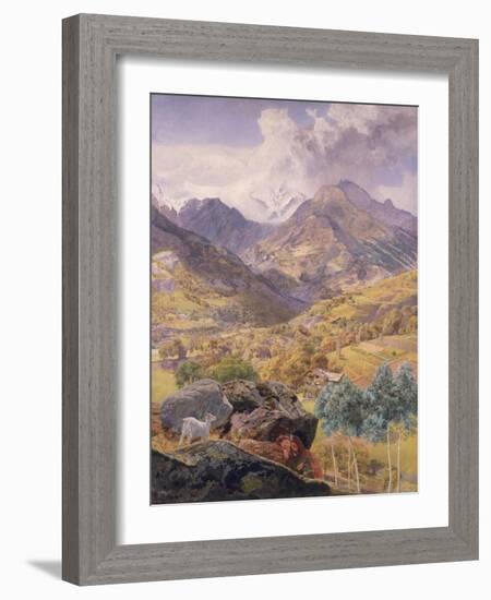 The Val D'Aosta, 1858-John Brett-Framed Giclee Print