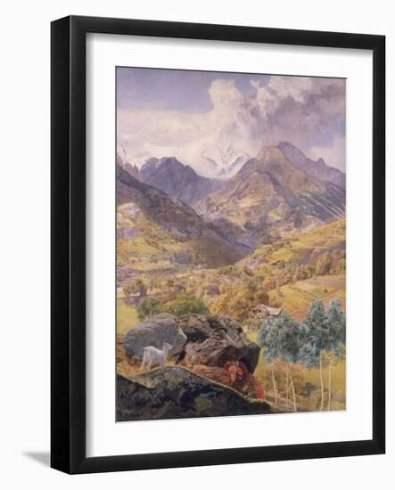 The Val D'Aosta, 1858-John Brett-Framed Giclee Print