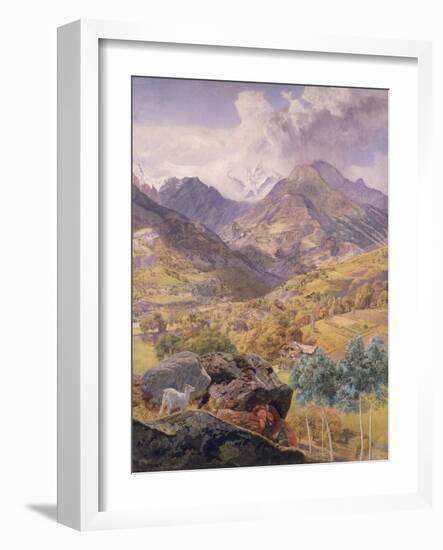 The Val D'Aosta, 1858-John Brett-Framed Giclee Print