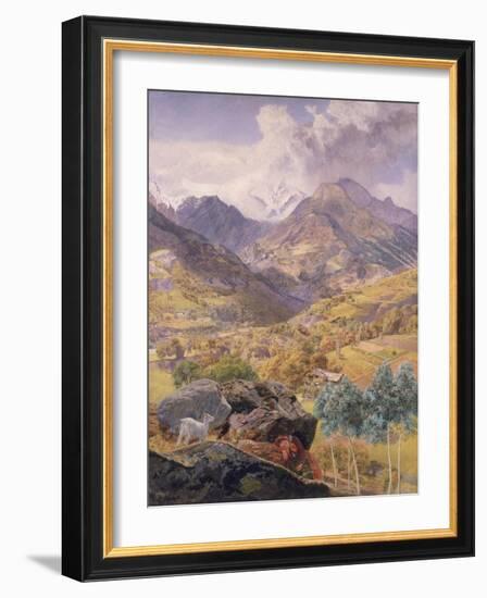 The Val D'Aosta, 1858-John Brett-Framed Giclee Print