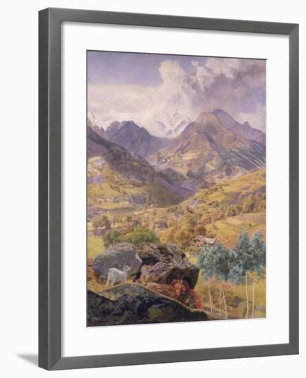 The Val D'Aosta, 1858-John Brett-Framed Giclee Print