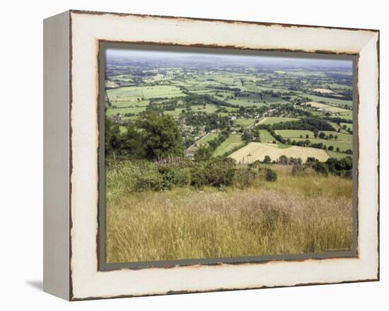 The Vale of Evesham from the Main Ridge of the Malvern Hills, Worcestershire, England-David Hughes-Framed Premier Image Canvas