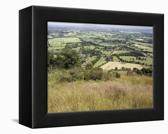 The Vale of Evesham from the Main Ridge of the Malvern Hills, Worcestershire, England-David Hughes-Framed Premier Image Canvas