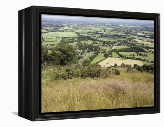 The Vale of Evesham from the Main Ridge of the Malvern Hills, Worcestershire, England-David Hughes-Framed Premier Image Canvas