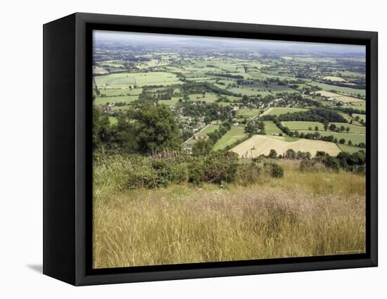 The Vale of Evesham from the Main Ridge of the Malvern Hills, Worcestershire, England-David Hughes-Framed Premier Image Canvas