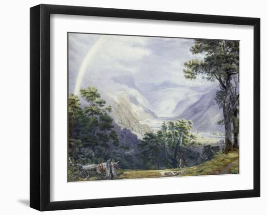 The Vale of Ffestiniog, from Tan-Y-Bwlch Hall-J. M. W. Turner-Framed Giclee Print