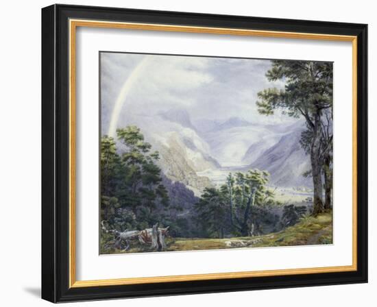 The Vale of Ffestiniog, from Tan-Y-Bwlch Hall-J. M. W. Turner-Framed Giclee Print