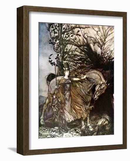 The Valkyrie / Die Walküre-Arthur Rackham-Framed Giclee Print