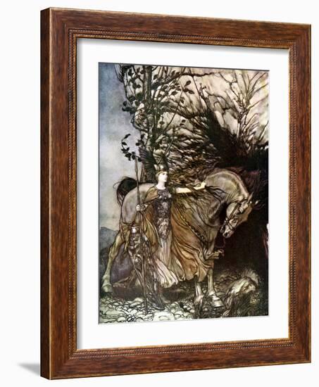 The Valkyrie / Die Walküre-Arthur Rackham-Framed Giclee Print