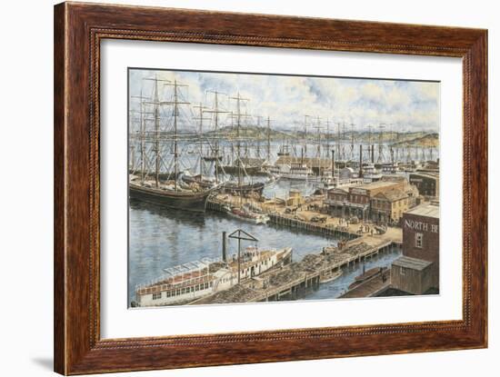 The Vallejo St. Wharf-Stanton Manolakas-Framed Giclee Print