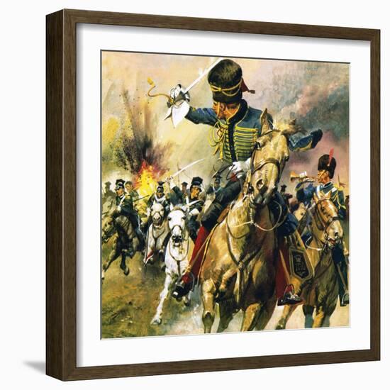 The Valley of Death - the Charge of the Light Brigade-English School-Framed Giclee Print