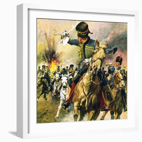 The Valley of Death - the Charge of the Light Brigade-English School-Framed Giclee Print