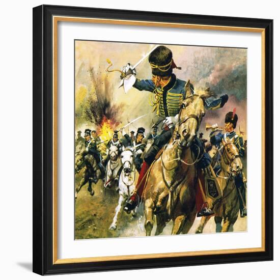 The Valley of Death - the Charge of the Light Brigade-English School-Framed Giclee Print