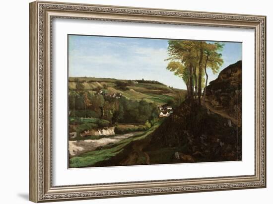 The Valley of Ornans, 1858-Gustave Courbet-Framed Giclee Print