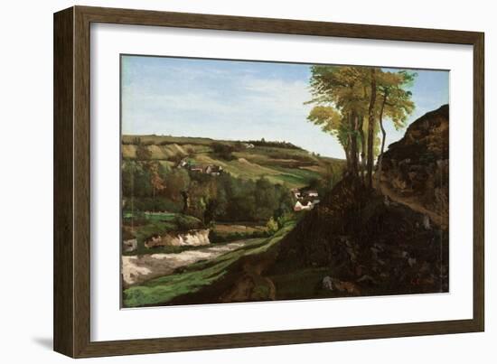 The Valley of Ornans, 1858-Gustave Courbet-Framed Giclee Print