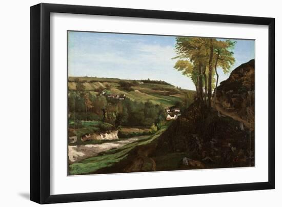 The Valley of Ornans, 1858-Gustave Courbet-Framed Giclee Print