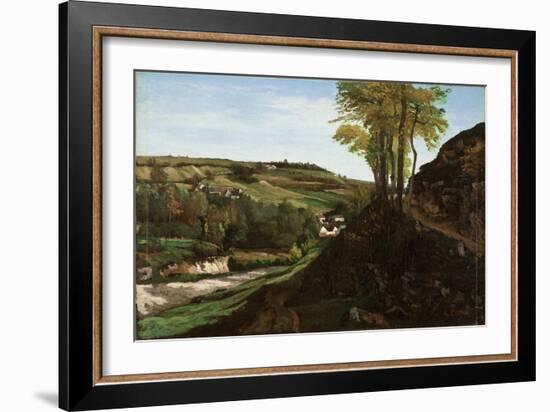 The Valley of Ornans, 1858-Gustave Courbet-Framed Giclee Print