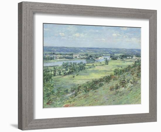 The Valley of the Seine, from the Hills of Giverny, by Theodore Robinson,-Theodore Robinson-Framed Art Print