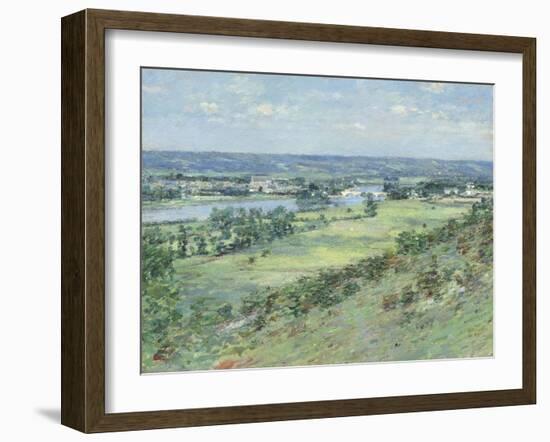 The Valley of the Seine, from the Hills of Giverny, by Theodore Robinson,-Theodore Robinson-Framed Art Print