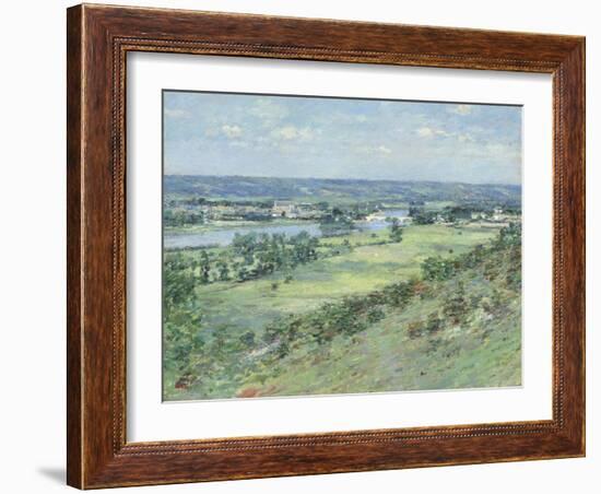 The Valley of the Seine, from the Hills of Giverny, by Theodore Robinson,-Theodore Robinson-Framed Art Print