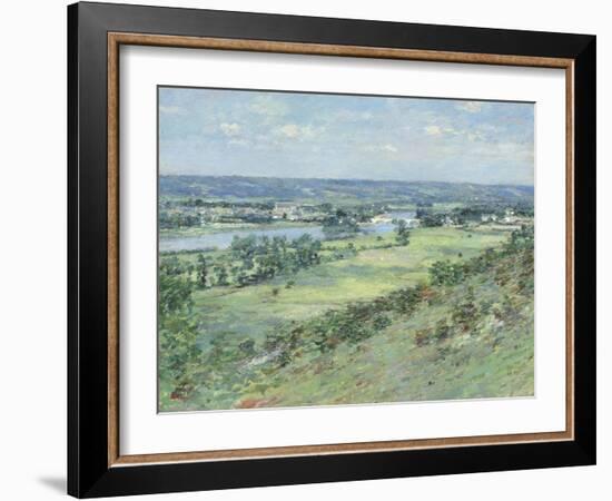 The Valley of the Seine, from the Hills of Giverny, by Theodore Robinson,-Theodore Robinson-Framed Art Print