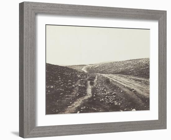 The Valley of the Shadow of Death (vallée de l'ombre et de la mort)-Roger Fenton-Framed Giclee Print