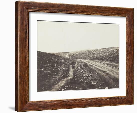 The Valley of the Shadow of Death (vallée de l'ombre et de la mort)-Roger Fenton-Framed Giclee Print