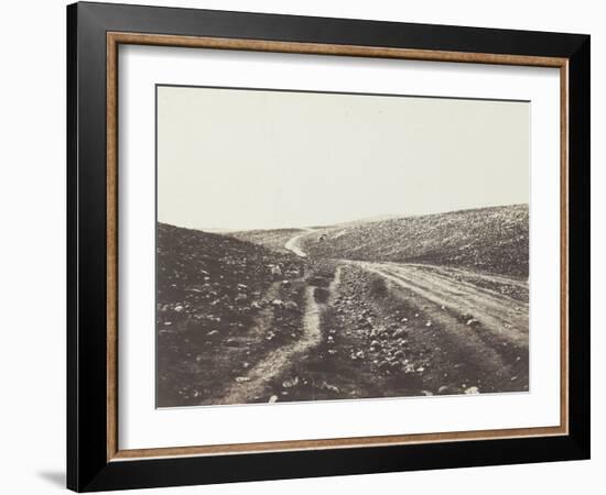 The Valley of the Shadow of Death (vallée de l'ombre et de la mort)-Roger Fenton-Framed Giclee Print