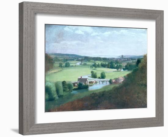 The Valley of the Stour with Dedham in the Distance, 1836-37-John Constable-Framed Giclee Print