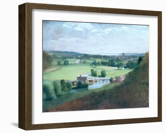 The Valley of the Stour with Dedham in the Distance, 1836-37-John Constable-Framed Giclee Print