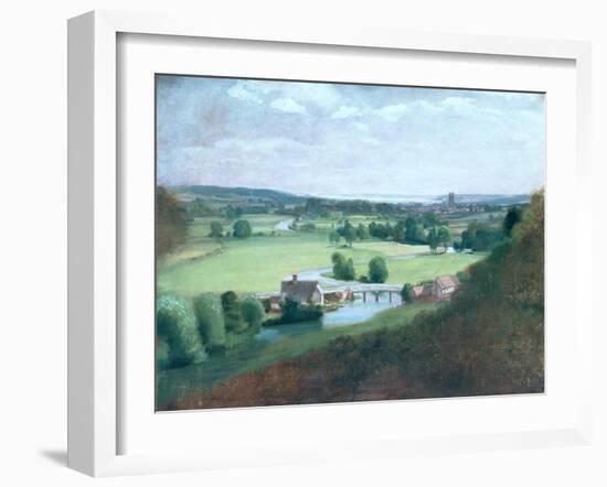 The Valley of the Stour with Dedham in the Distance, 1836-37-John Constable-Framed Giclee Print