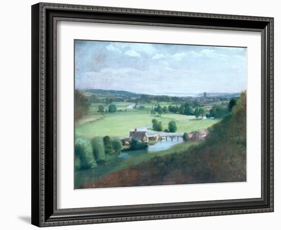 The Valley of the Stour with Dedham in the Distance, 1836-37-John Constable-Framed Giclee Print