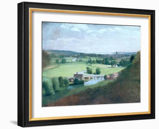 The Valley of the Stour with Dedham in the Distance, 1836-37-John Constable-Framed Giclee Print