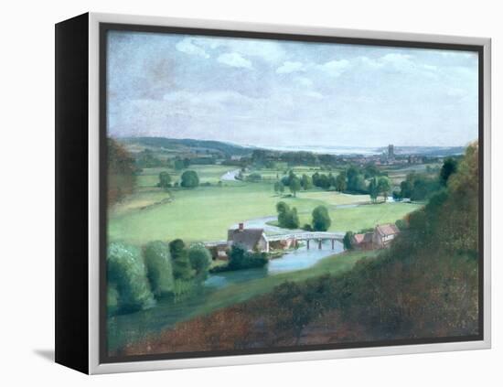 The Valley of the Stour with Dedham in the Distance, 1836-37-John Constable-Framed Premier Image Canvas