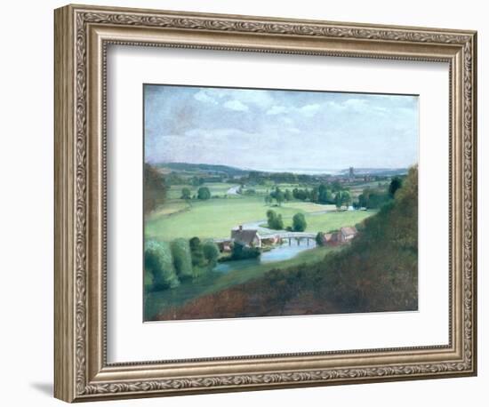 The Valley of the Stour with Dedham in the Distance, 1836-37-John Constable-Framed Giclee Print