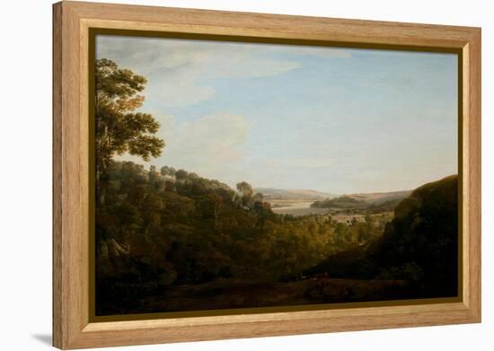 The Valley of the Teign, Devonshire, 1780 (Oil on Canvas)-Francis Towne-Framed Premier Image Canvas