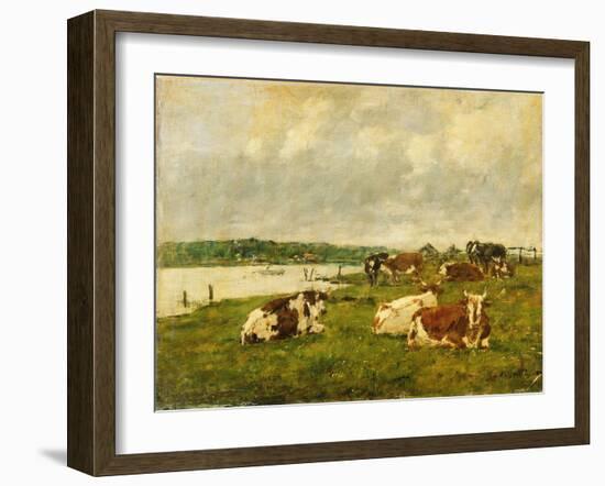 The Valley of the Touques, 1887-Eugène Boudin-Framed Giclee Print