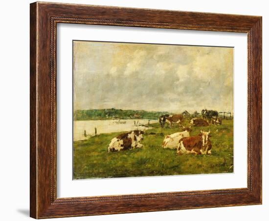 The Valley of the Touques, 1887-Eugène Boudin-Framed Giclee Print