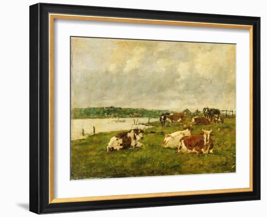 The Valley of the Touques, 1887-Eugène Boudin-Framed Giclee Print