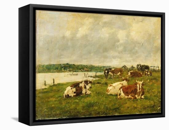 The Valley of the Touques, 1887-Eugène Boudin-Framed Premier Image Canvas